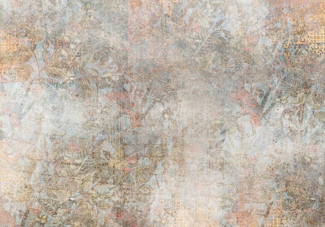 Fototapetes - Mozaika - ornamenti uz zila fona ar betona tekstūru G-ART