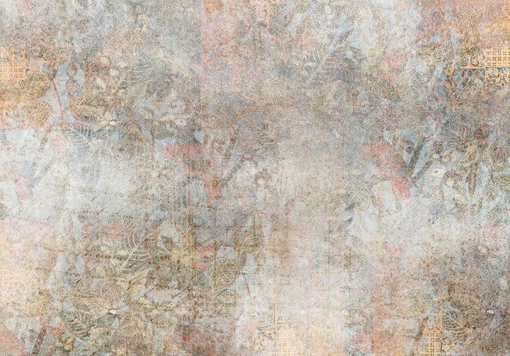 Fototapetes - Mozaika - ornamenti uz zila fona ar betona tekstūru G-ART