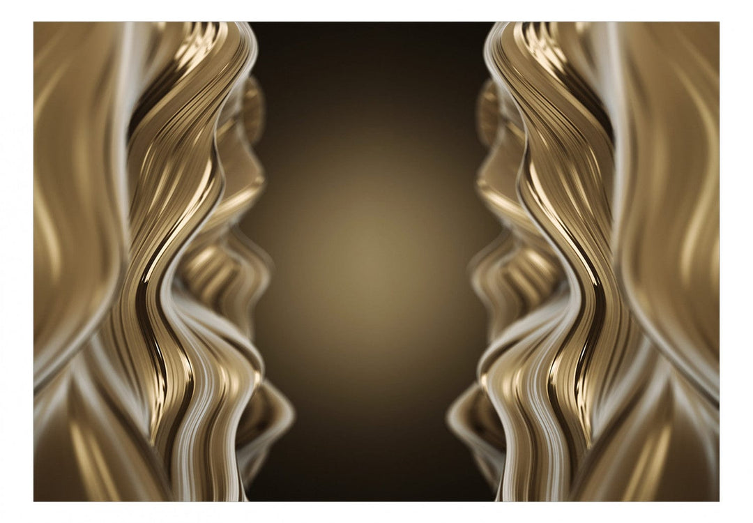 Fototapetes - Mūsdienīga abstrakcija ar spīdīgiem viļņiem - 137471 G-ART