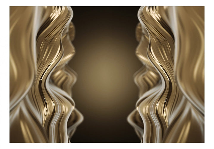 Fototapetes - Mūsdienīga abstrakcija ar spīdīgiem viļņiem - 137471 G-ART