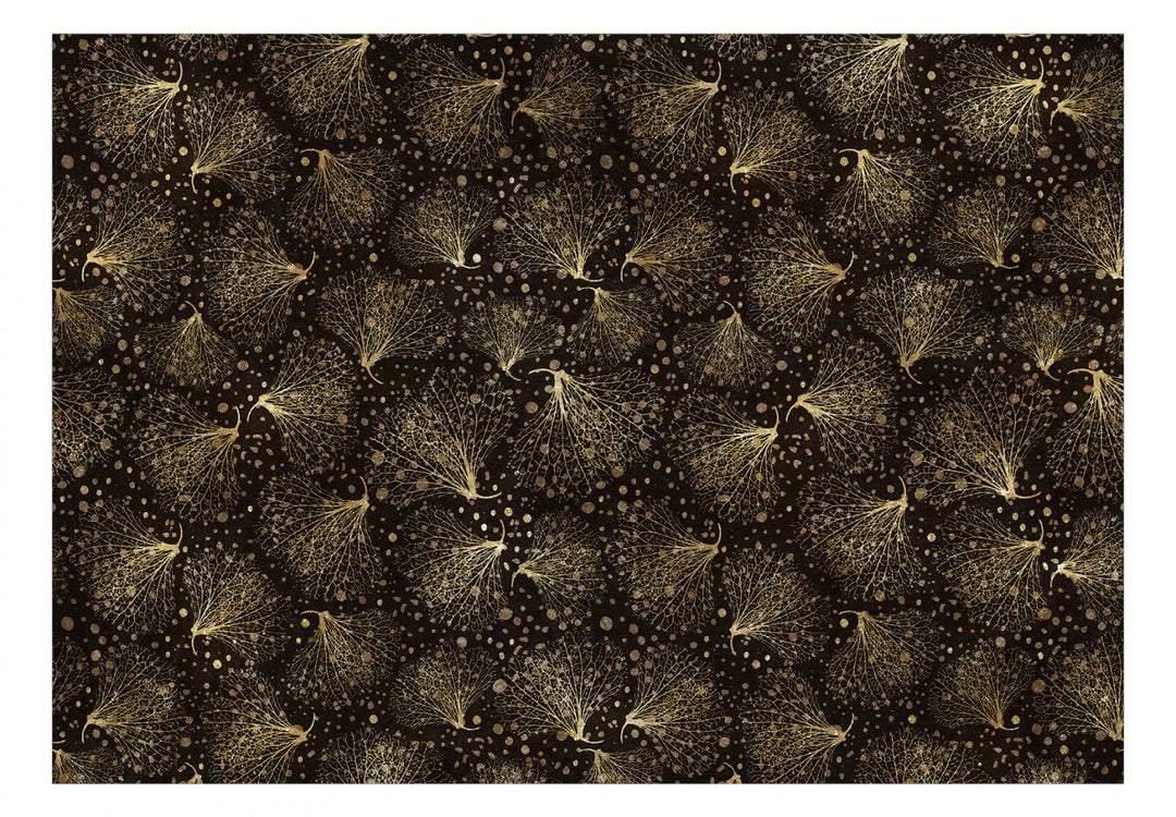 Fototapetes melnā un zeltā - no dabas iedvesmots dizains, 138590 G-ART