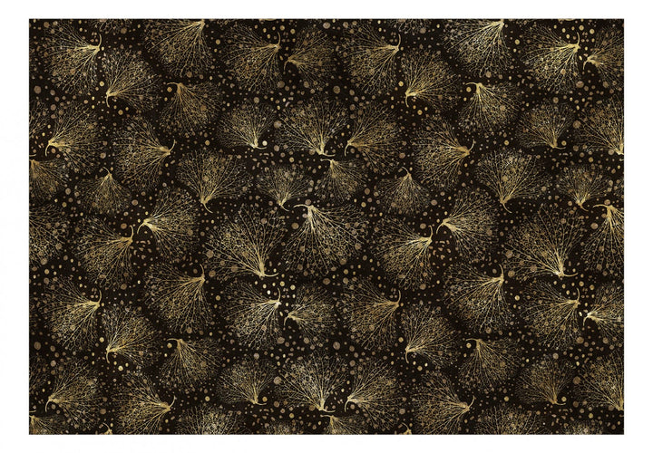 Fototapetes melnā un zeltā - no dabas iedvesmots dizains, 138590 G-ART