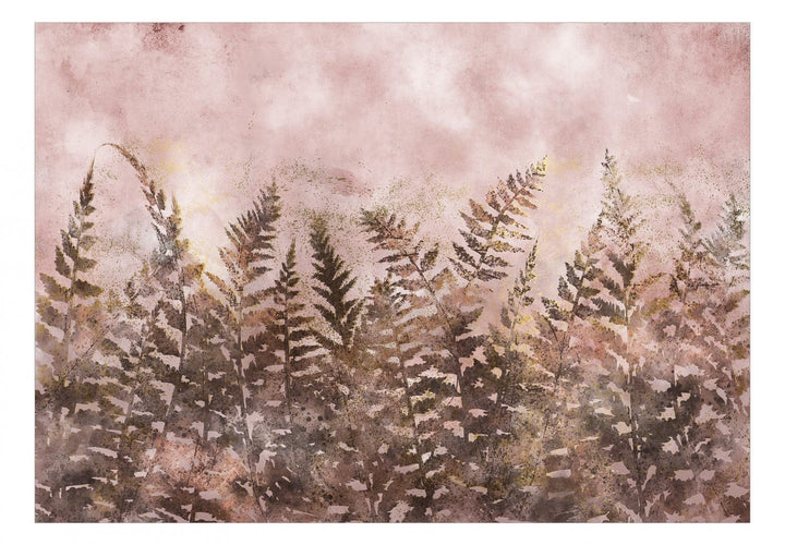 Fototapetes - Noslēpumainā paparde (rozā krāsā) - 138452 G-ART