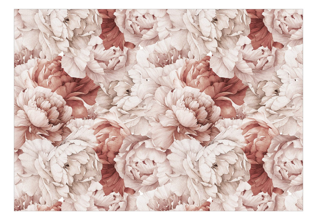 Fototapetes - Peonijas, spilgta ziedu kompozīcija rozā toņos, 143827 G-ART