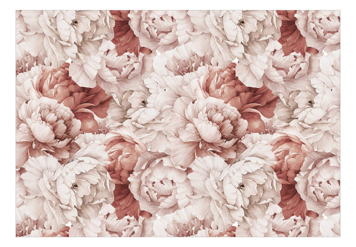 Fototapetes - Peonijas, spilgta ziedu kompozīcija rozā toņos, 143827 G-ART