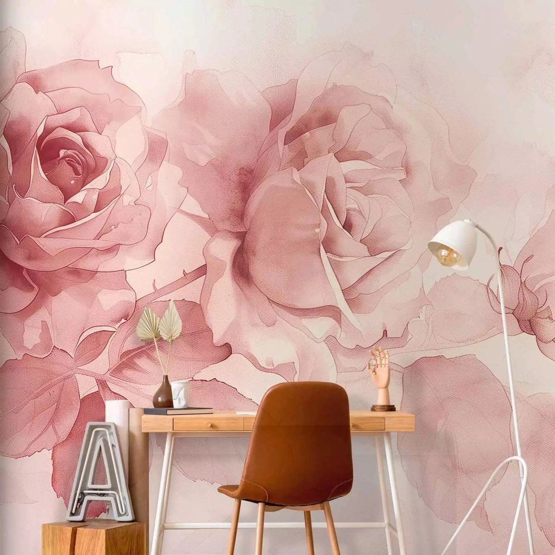 Fototapetes - Romantiskas rozes kompozīcijas delikātos toņos G-ART