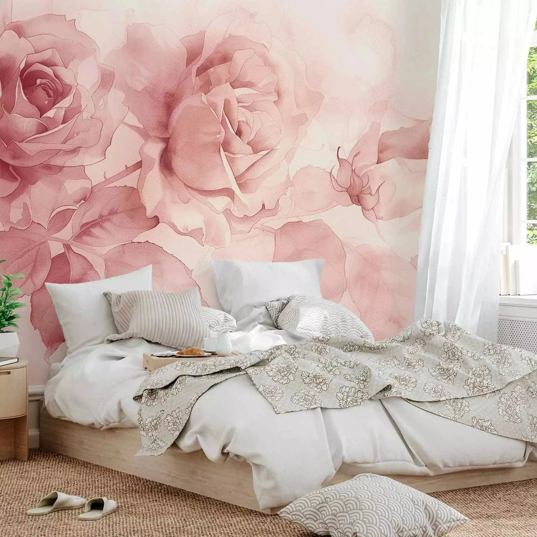 Fototapetes - Romantiskas rozes kompozīcijas delikātos toņos G-ART