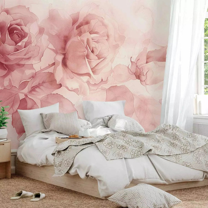 Fototapetes - Romantiskas rozes kompozīcijas delikātos toņos G-ART