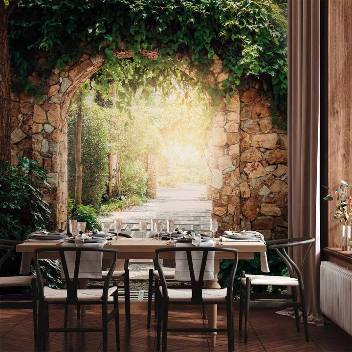 Fototapetes - Saulaina aleja - vecā Itālijas ieliņa G-ART