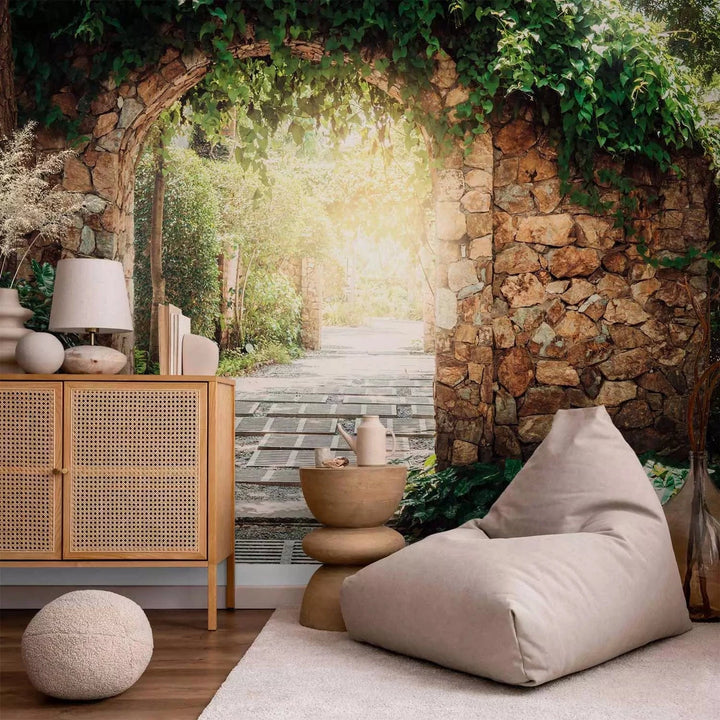 Fototapetes - Saulaina aleja - vecā Itālijas ieliņa G-ART