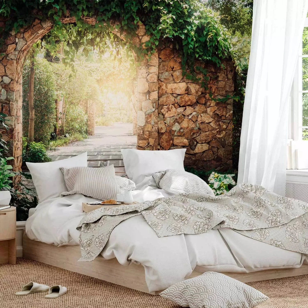 Fototapetes - Saulaina aleja - vecā Itālijas ieliņa G-ART