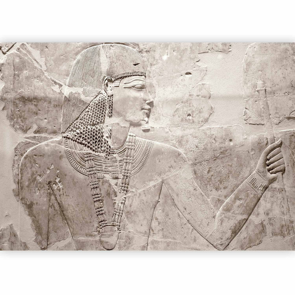 Fototapetes - Senās Ēģiptes freska ar faraonu, smilškrāsā,  64749 G-ART
