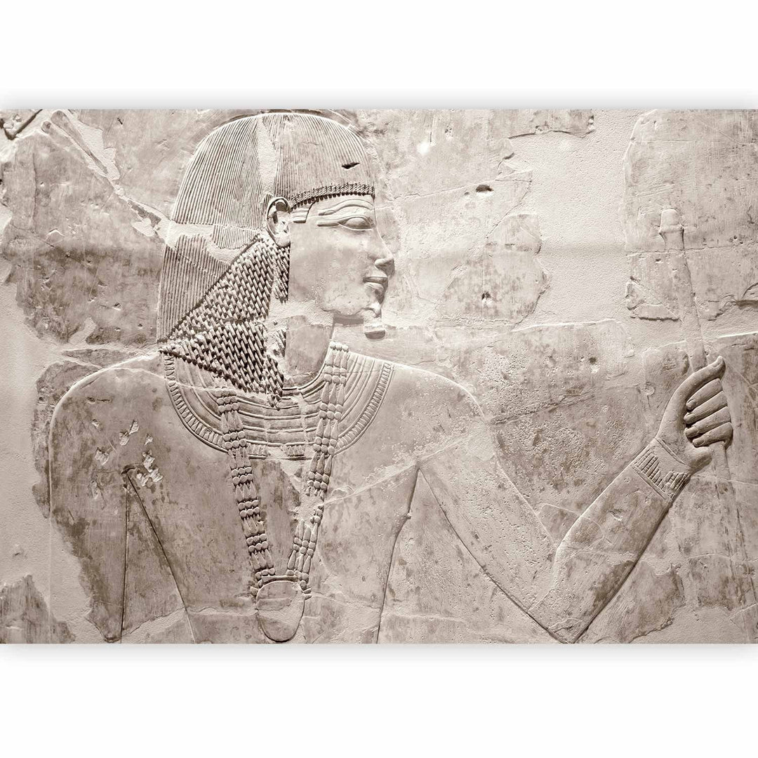 Fototapetes - Senās Ēģiptes freska ar faraonu, smilškrāsā,  64749 G-ART