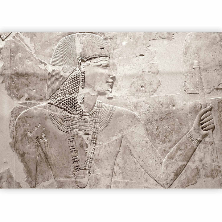 Fototapetes - Senās Ēģiptes freska ar faraonu, smilškrāsā,  64749 G-ART