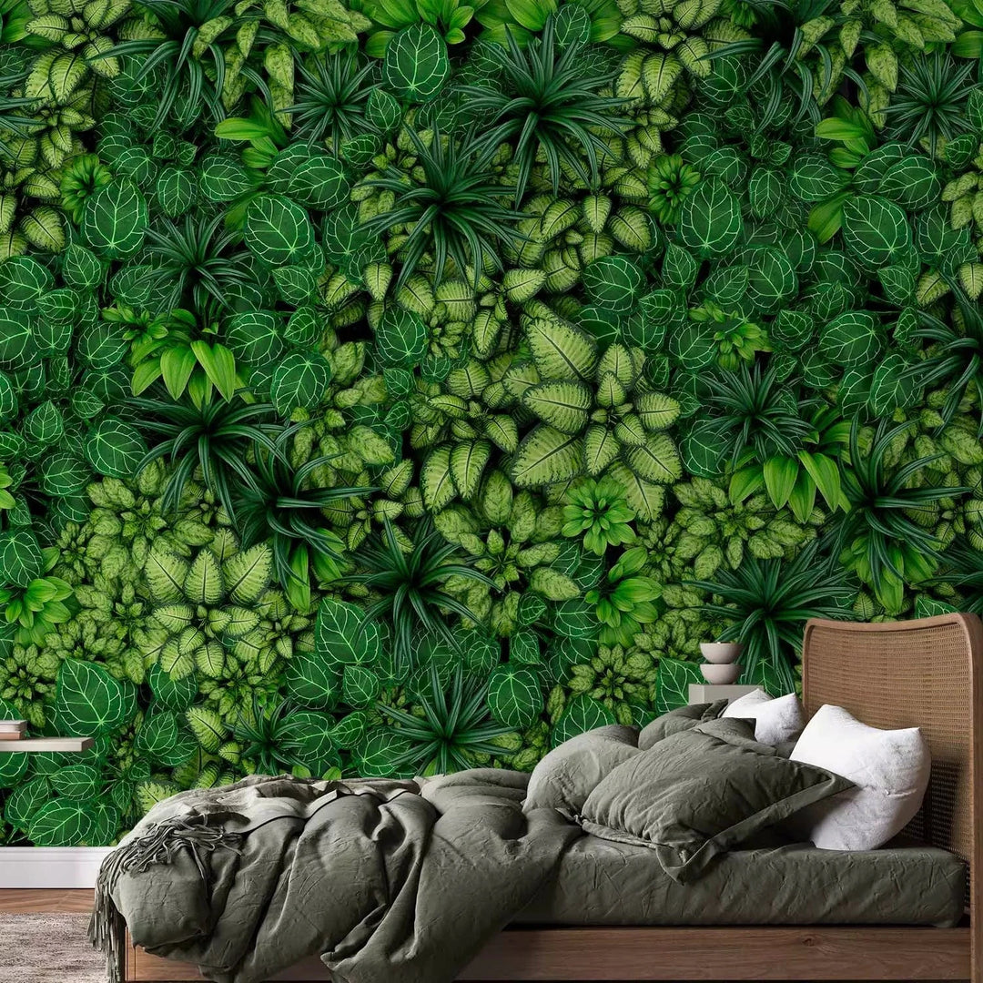 Fototapetes - Siena ar lapām sulīgi zaļa krāsā, 135676 G-ART