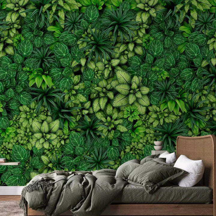 Fototapetes - Siena ar lapām sulīgi zaļa krāsā, 135676 G-ART