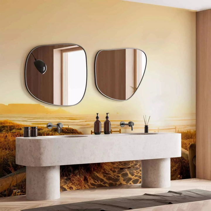 Fototapetes - Smilšu pludmale saules staros, dzeltenos toņos G-ART