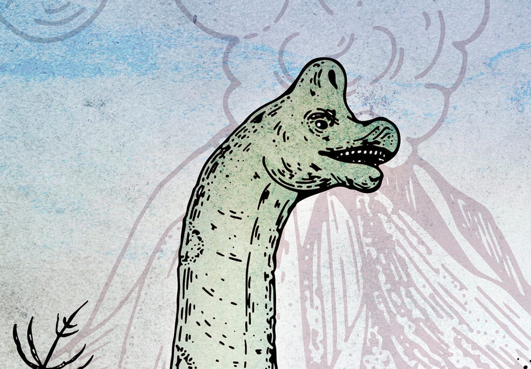 Fototapetes ar dinozauriem - Trikeratops, tiranozaurs un diplodokss G-ART