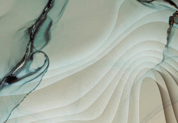 Fototapetes - Trīsdimensiju koncepcija, tirkīzā, krēmā, rozā,  142996 G-ART