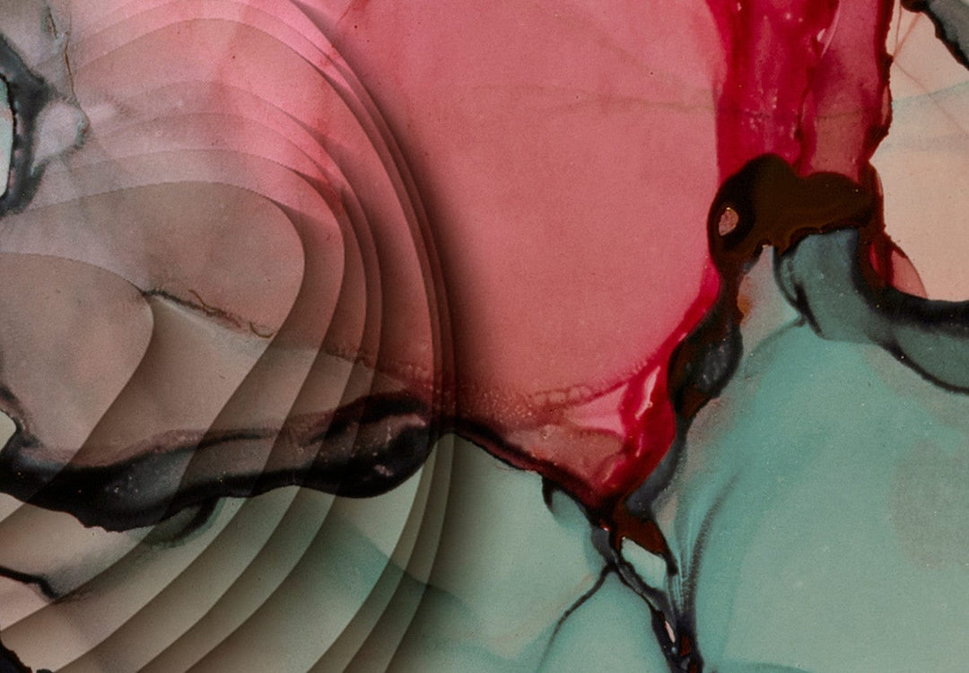 Fototapetes - Trīsdimensiju koncepcija, tirkīzā, krēmā, rozā,  142996 G-ART