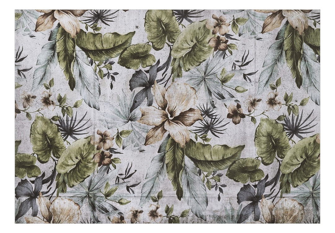 Fototapetes tropu stilā - Pilsētas džungļi, zaļa, pelēka, 143077 G-ART