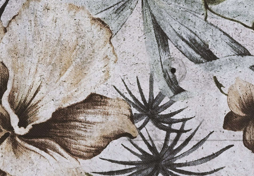 Fototapetes tropu stilā - Pilsētas džungļi, zaļa, pelēka, 143077 G-ART