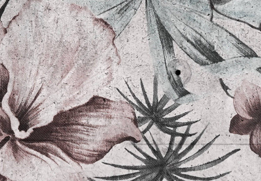 Fototapetes tropu stilā - Pilsētas džungļi pelēkos toņos - 143078 G-ART