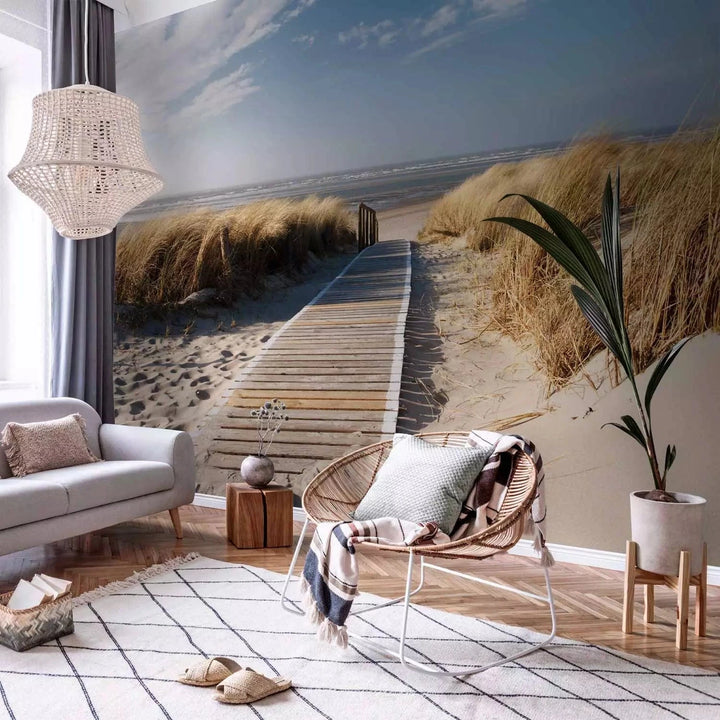 Fototapetes ar jūras skatu - Vientuļā pludmale - 123326 G-ART