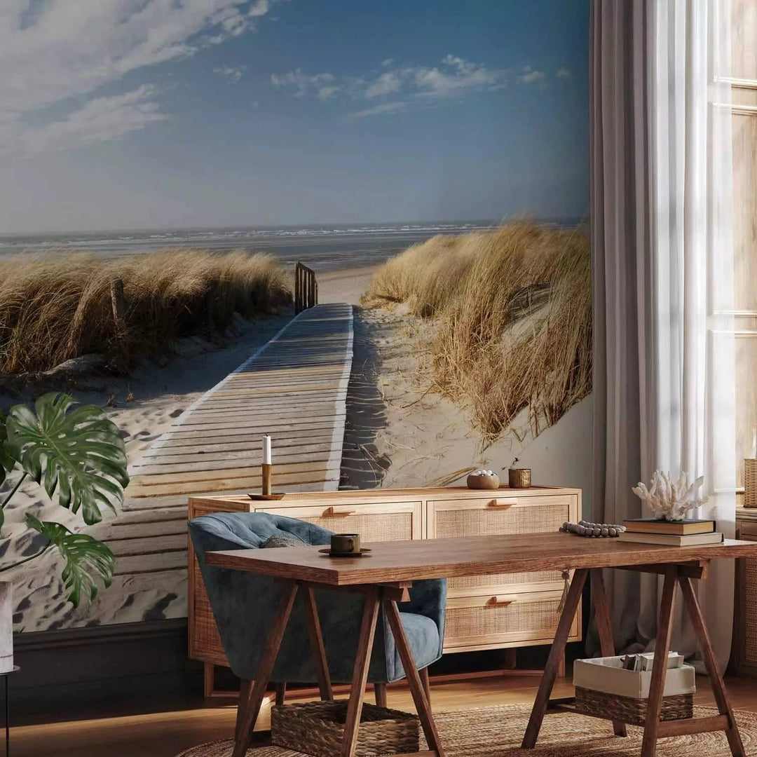 Fototapetes ar jūras skatu - Vientuļā pludmale - 123326 G-ART