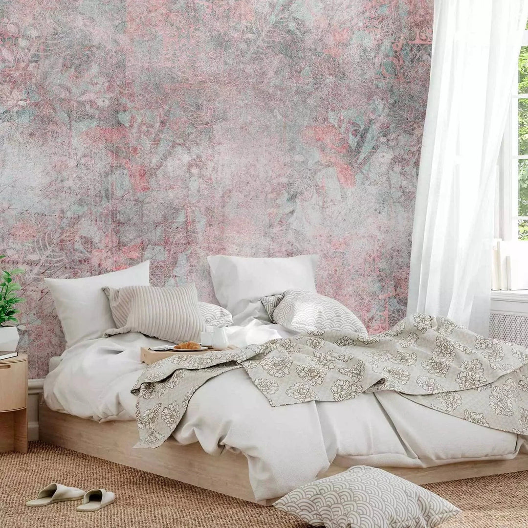 Fototapetes - Vintāžas ornaments rozā un pelēkos toņos G-ART