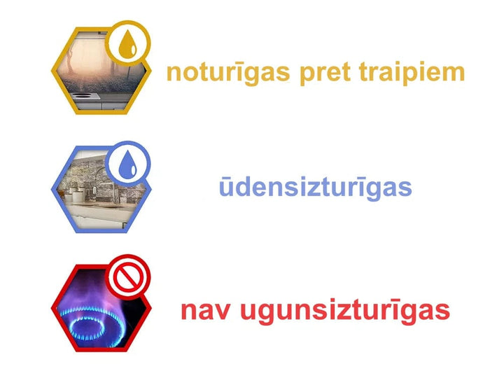 Pašlīmējošas fototapetes virtuvei - Sudraba pulsācija  (260x60 cm) Art4home