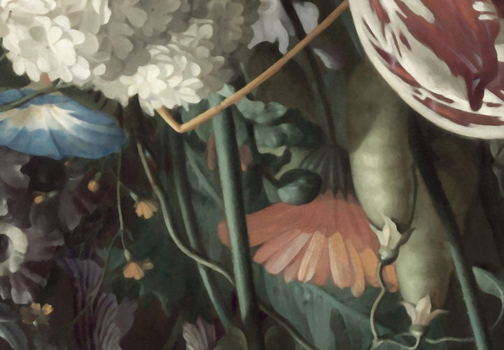 Fototapetes - Ziedi vintāžas stilā uz melna fona - 135748 G-ART