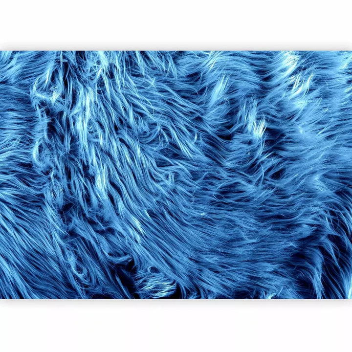 Pūkains mākslīgais tekstils zilā krāsā #539DD6 G-ART