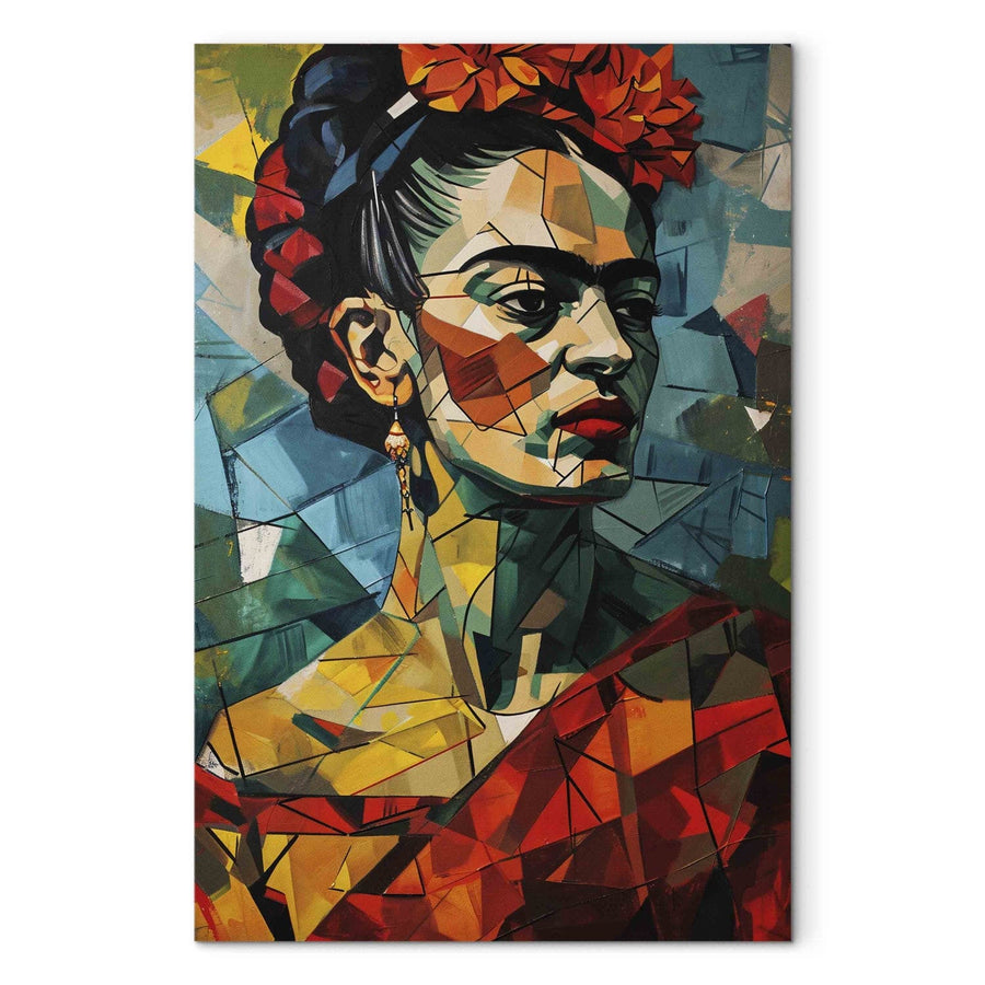 Frida Kalo - ģeometrisks portrets kubisma stilā, 152238, lielformāta G-ART