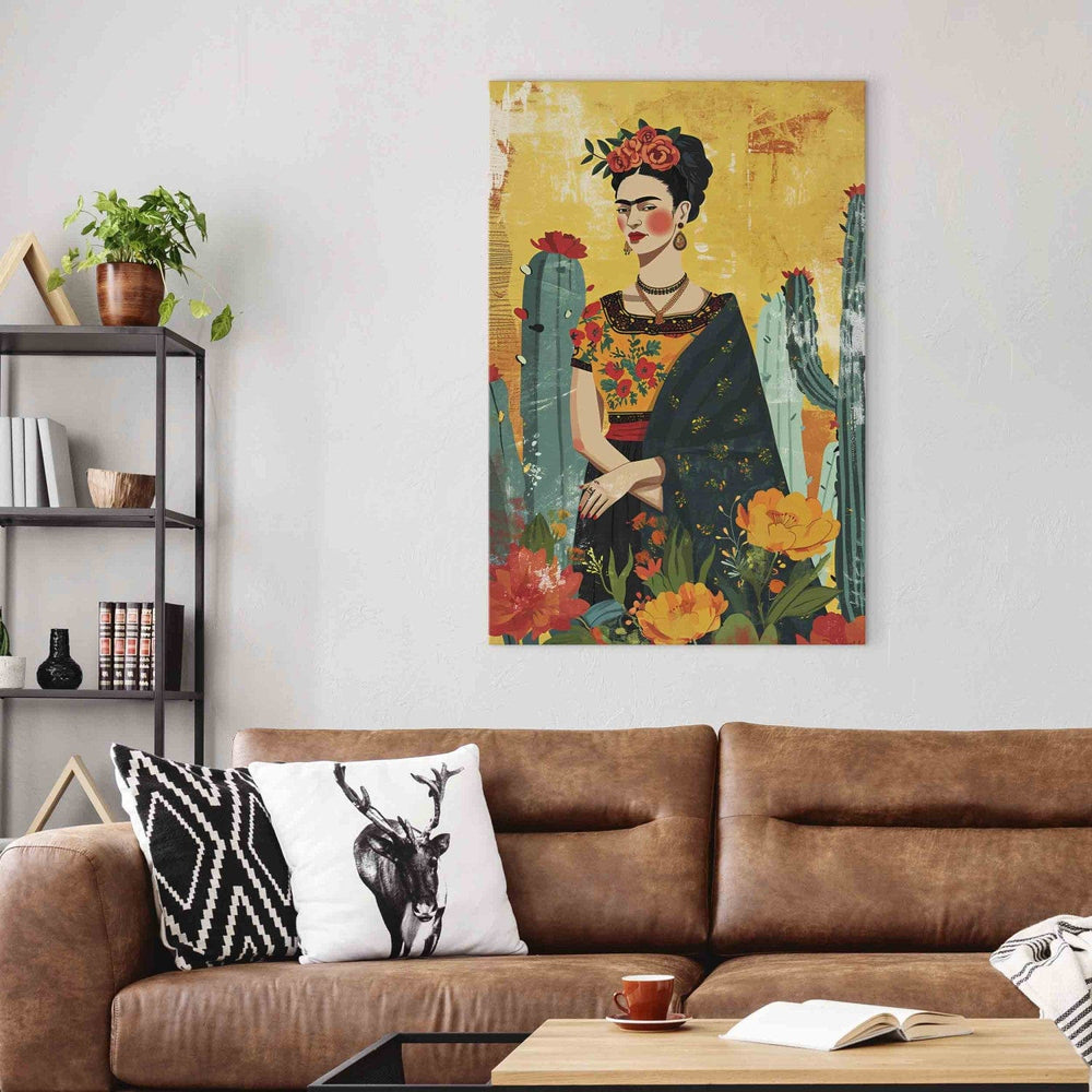 Frida Kalo - mākslinieciskais attēlojums ar kaktusiem, 152216, lielformāta G-ART