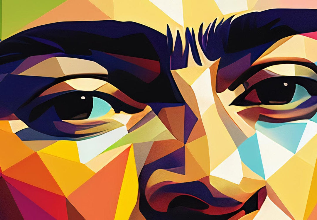 Ģeometrisks mākslinieces portrets Pikaso stilā, 152230, liels izmērs, XXL G-ART