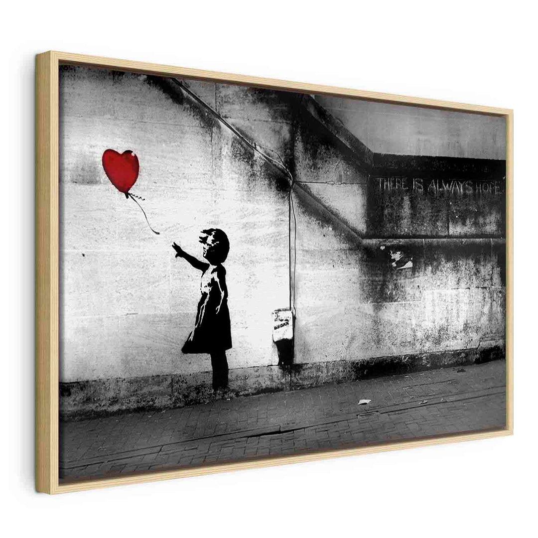 Glezna koka rāmī ar grafiti - Cerība (Banksy) G ART