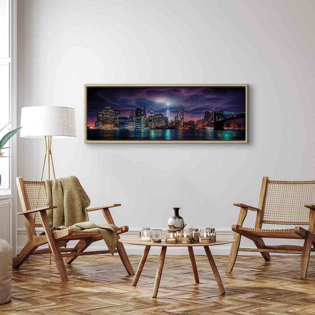 Glezna koka rāmī - Ņujorka: Pilsēta tumsā - viesistabai G ART