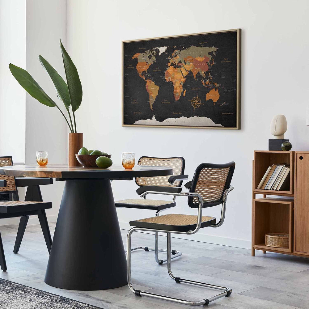 Glezna koka rāmī viesistabai - Pasaules karte: Zemes noslēpumi G ART