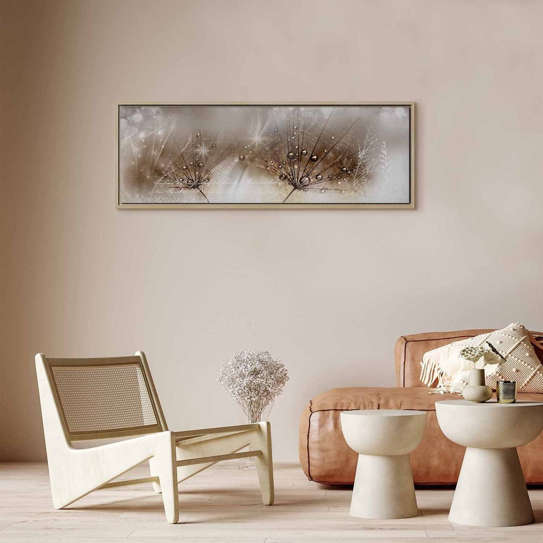 Glezna koka rāmī ar dabu - Ziedi - Rasas pilieni G ART