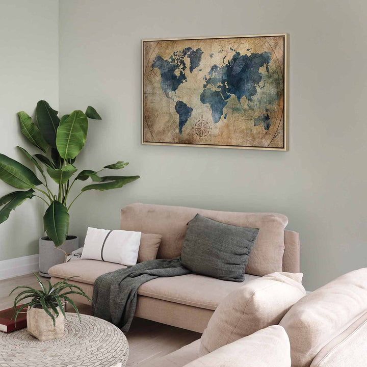 Glezna koka rāmī viesistabai - Vintāžas retro karte G ART