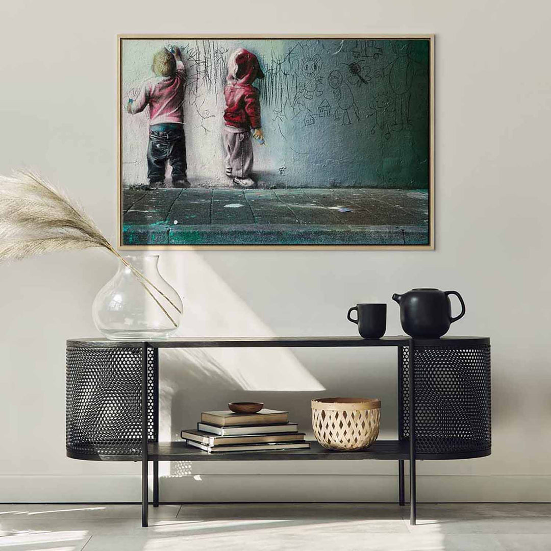 Glezna koka rāmī - Grafiti uz sienas - Glezna pusaudža istabai G ART