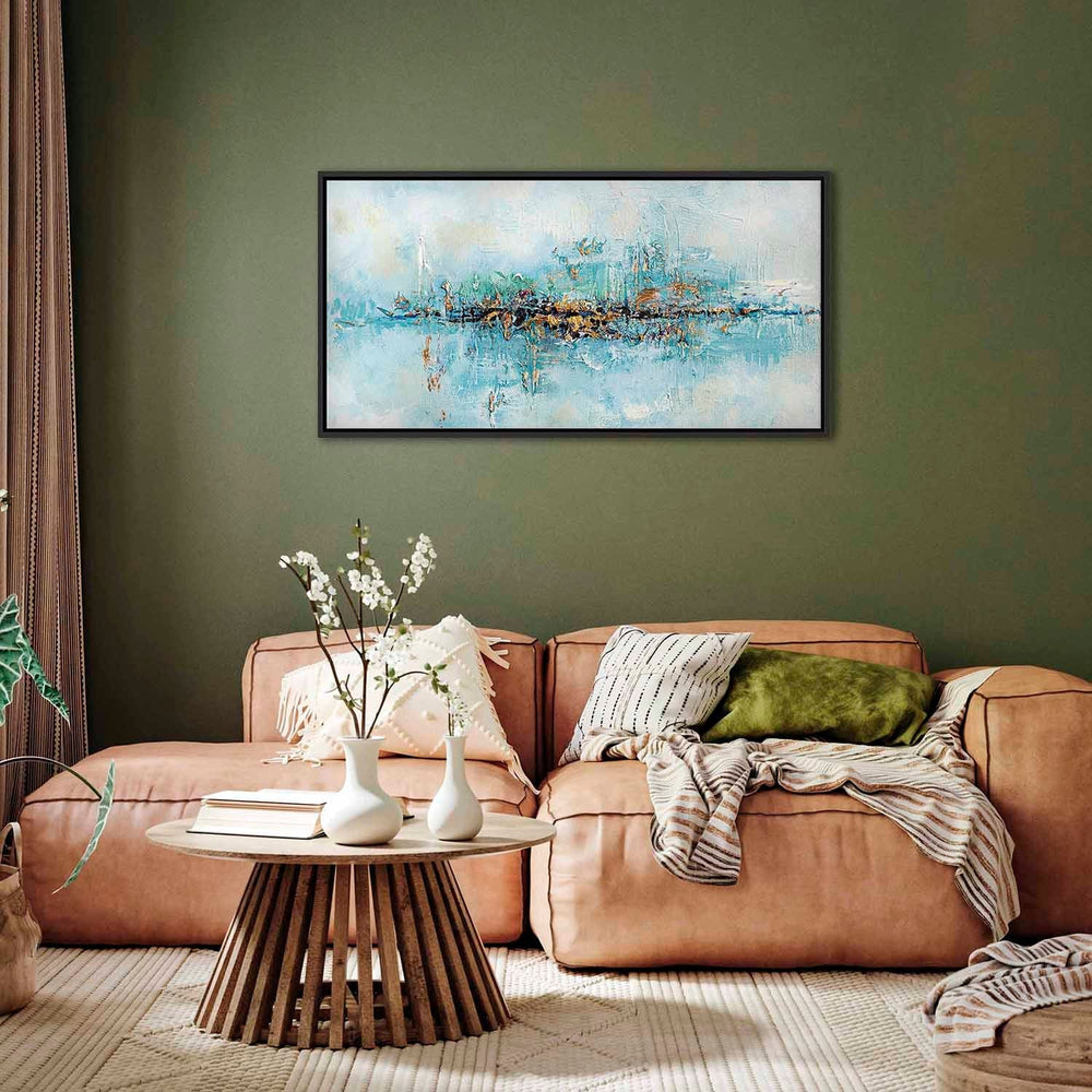 Glezna melnā koka rāmī - Lagūna - pirkt gleznu G ART