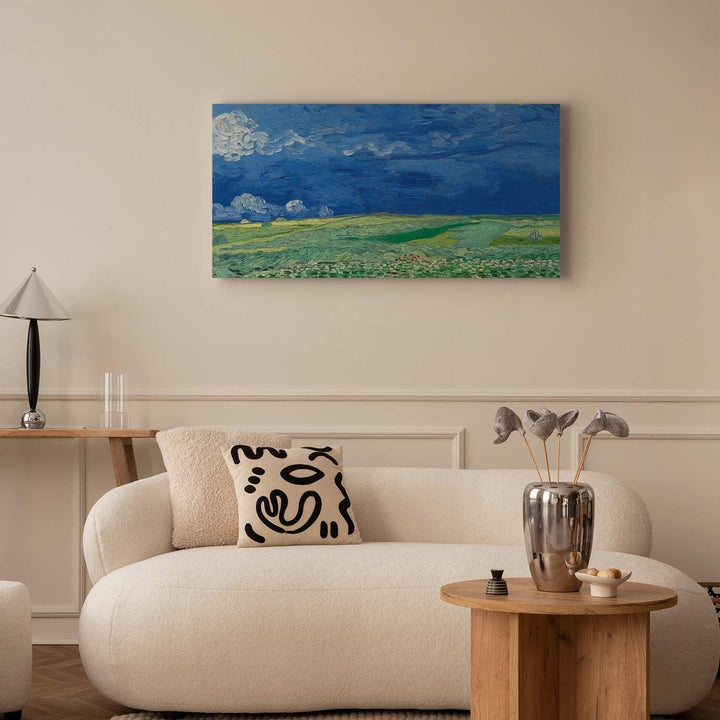 Gleznas reprodukcija /Vinsents van Gogs/ - Kviešu lauks zem pērkona mākoņiem G ART