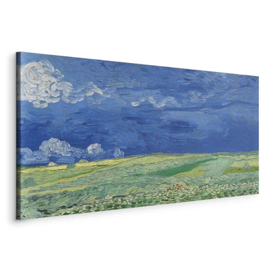 Gleznas reprodukcija (Vinsents van Gogs) - Kviešu lauks zem pērkona mākoņiem G ART
