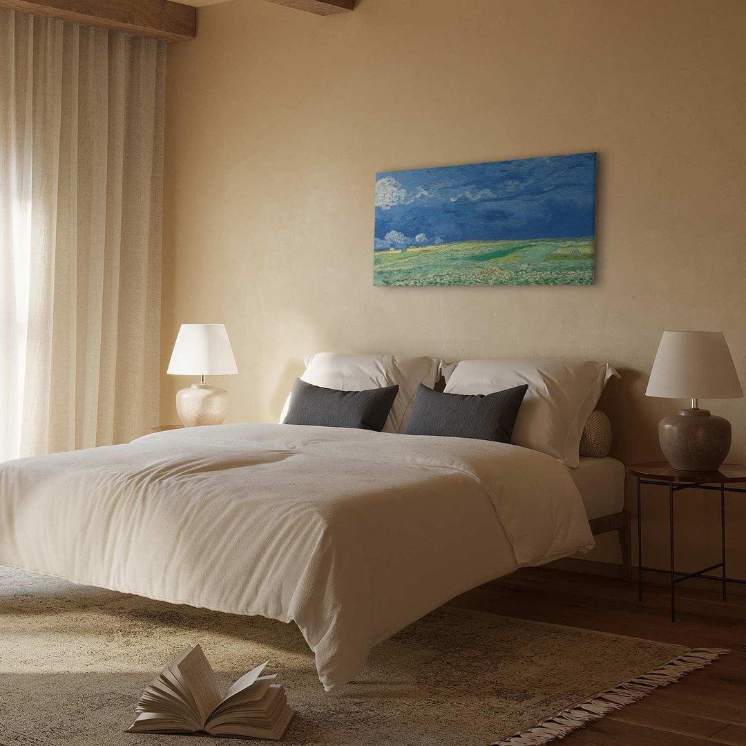 Gleznas reprodukcija /Vinsents van Gogs/ - Kviešu lauks zem pērkona mākoņiem G ART