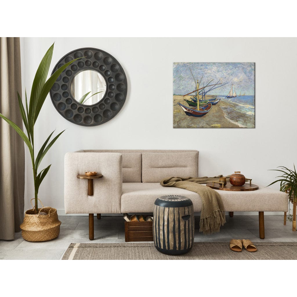 Gleznas reprodukcija /Vinsents van Gogs/ - Zvejas laivas Saintes Maries de la Mer pludmalē G ART