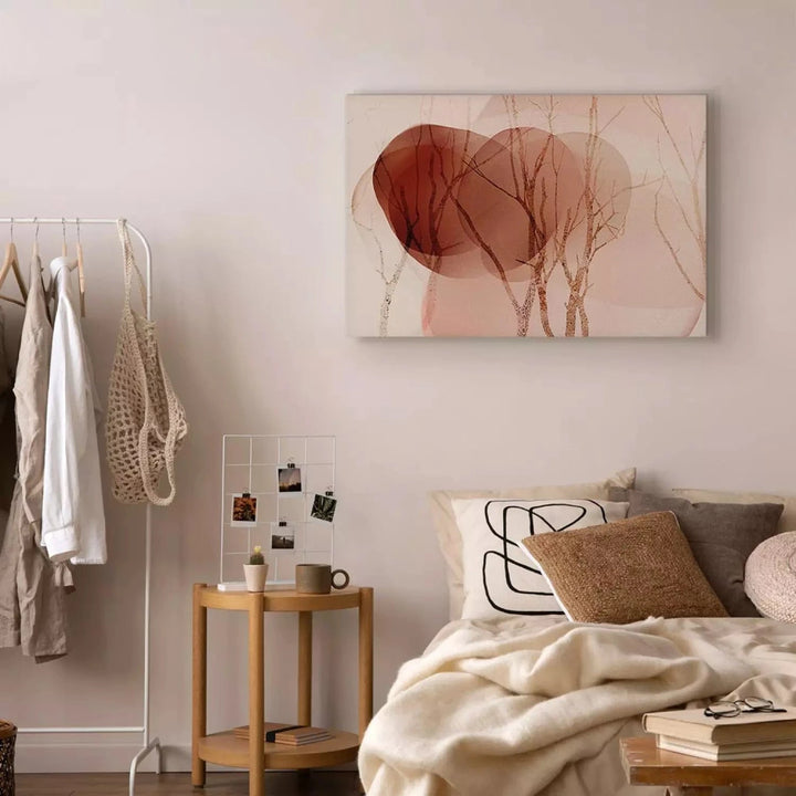 Glezna - ar abstrakciju - koku stumbri uz mākoņiem (x 1), 135419 G-ART