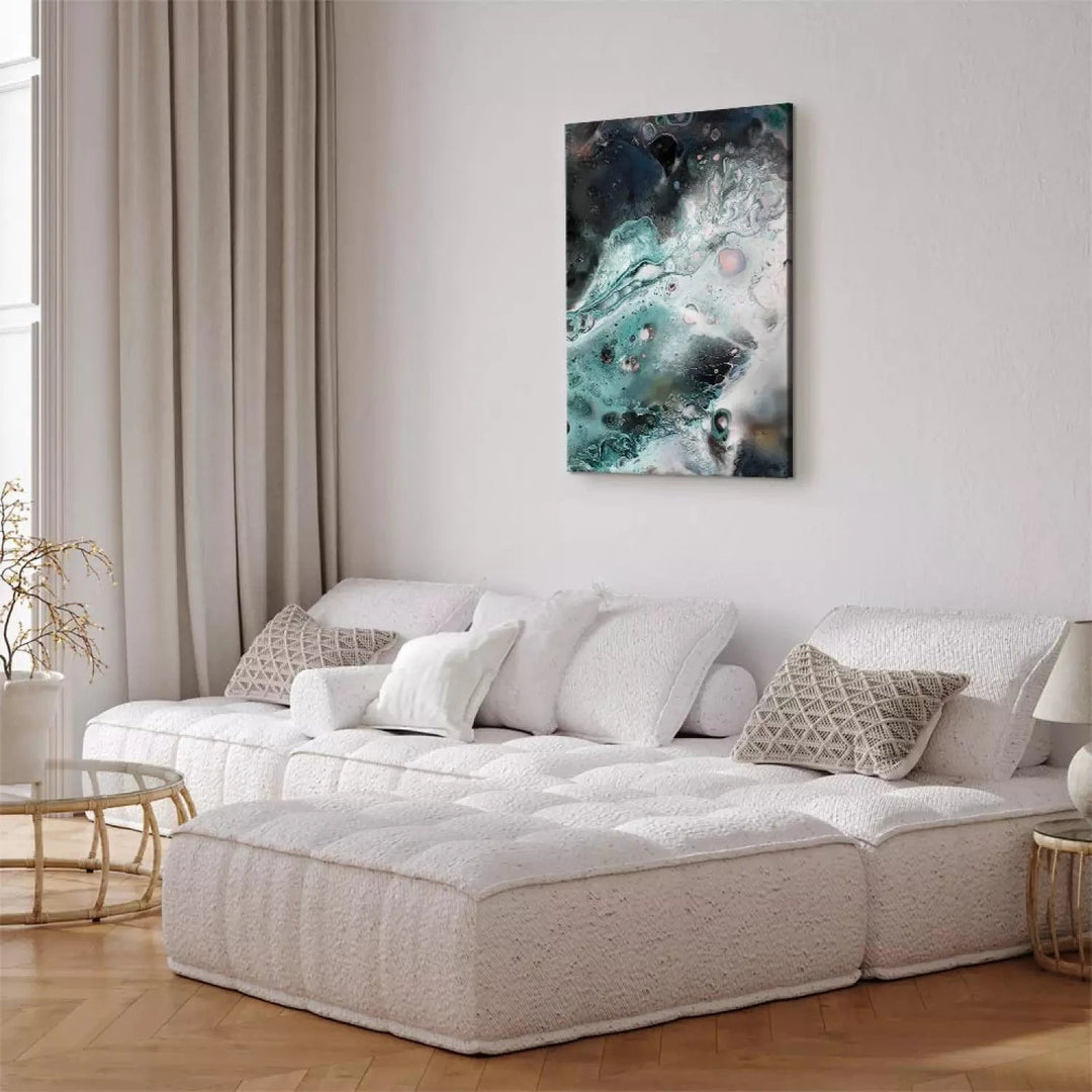 Kanva - abstrakts raksts - Jūras elementi - zilā krāsā G-ART