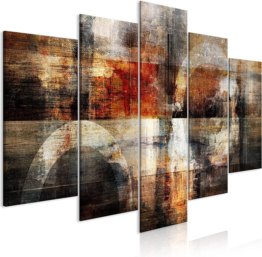 Glezna ar abstrakciju brūnā krāsā - Svešzemju kosmoss, (x 5) G-ART